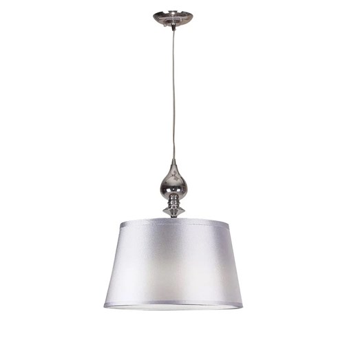 Srebrna lampa wisząca nad stół - B0-D10 ze sklepu Edinos.pl w kategorii Lampy wiszące - zdjęcie 185718315