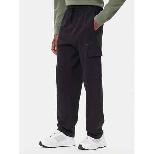 adidas Spodnie dresowe ALL SZN French Terry JN0580 Czarny Loose Fit ze sklepu MODIVO w kategorii Spodnie męskie - zdjęcie 185719855