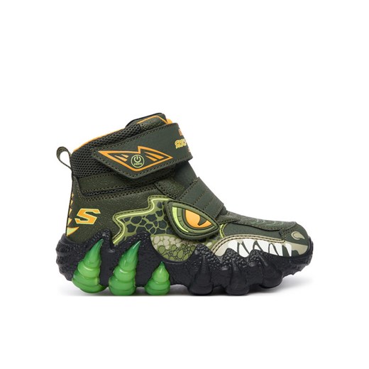 Skechers Śniegowce Skech-O-Saurus Lights 2.0 400122L OLV Khaki ze sklepu MODIVO w kategorii Buty zimowe dziecięce - zdjęcie 185719869