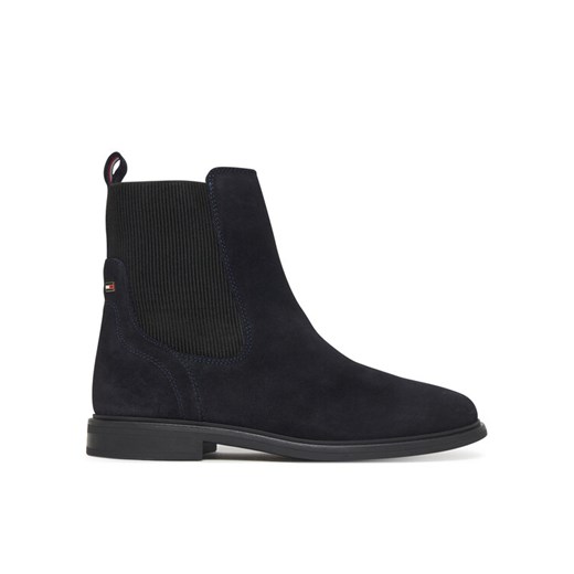 Tommy Hilfiger Sztyblety Flag Boot FW0FW08780 Granatowy ze sklepu MODIVO w kategorii Botki - zdjęcie 185719957