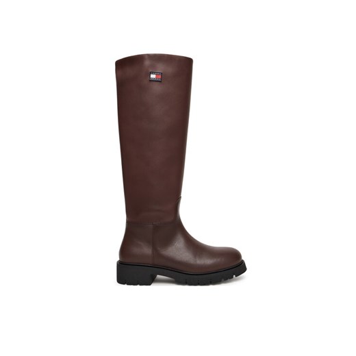Tommy Jeans Kozaki Tjw Stretchy Long Shaft Boot EN0EN02828 Brązowy ze sklepu MODIVO w kategorii Kozaki damskie - zdjęcie 185720009