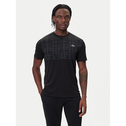 Lacoste Koszulka techniczna TH4782 Czarny Regular Fit ze sklepu MODIVO w kategorii T-shirty męskie - zdjęcie 185720018