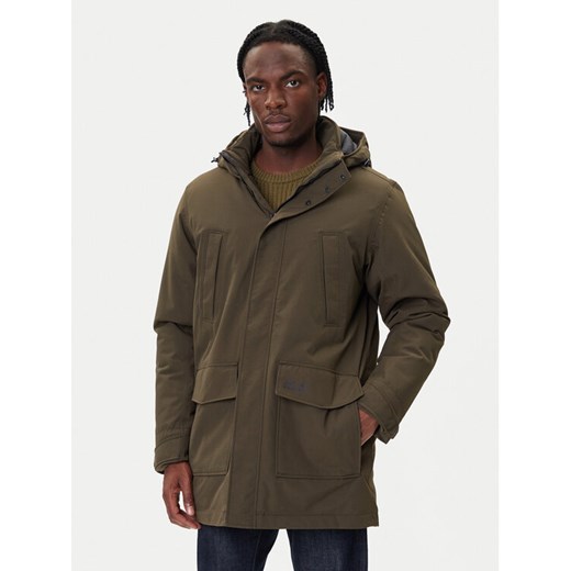 Jack Wolfskin Parka Canyon Shield A65119 Zielony Regular Fit ze sklepu MODIVO w kategorii Parki męskie - zdjęcie 185720056