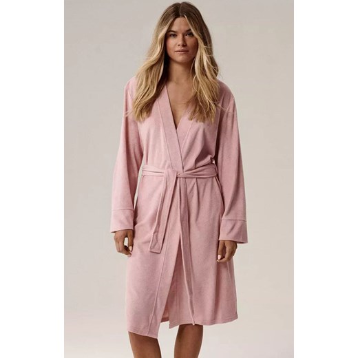 Szlafrok damski SZL-002-RÓŻOWY, Kolor różowy, Rozmiar S/M, ATLANTIC ze sklepu Primodo w kategorii Szlafroki damskie - zdjęcie 185721066
