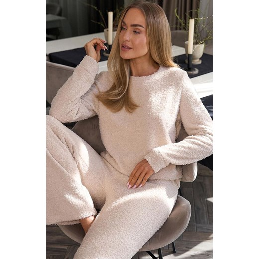 Komplet damski typu homewear beżowy 2414, Kolor beżowy, Rozmiar M, L&amp;L ze sklepu Primodo w kategorii Piżamy damskie - zdjęcie 185721119