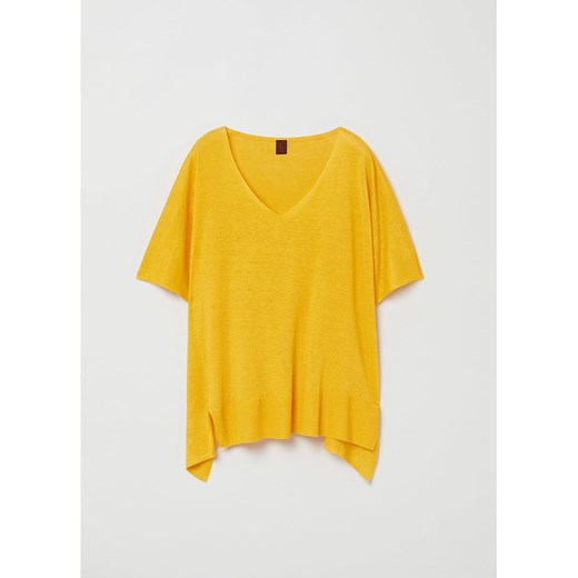 STEFANEL Lniana koszulka w kolorze żółtym Stefanel M promocja Limango Polska