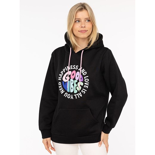 Zwillingsherz Bluza &quot;Happiness and Love&quot; w kolorze czarnym ze sklepu Limango Polska w kategorii Bluzy damskie - zdjęcie 185721435