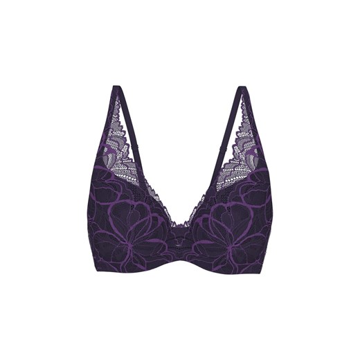 Triumph biustonosz push-up Body Make-Up Illusion Lace 10219710-00TS, Kolor ciemnofioletowy, Rozmiar 70B, Triumph ze sklepu Intymna w kategorii Biustonosze - zdjęcie 185721859