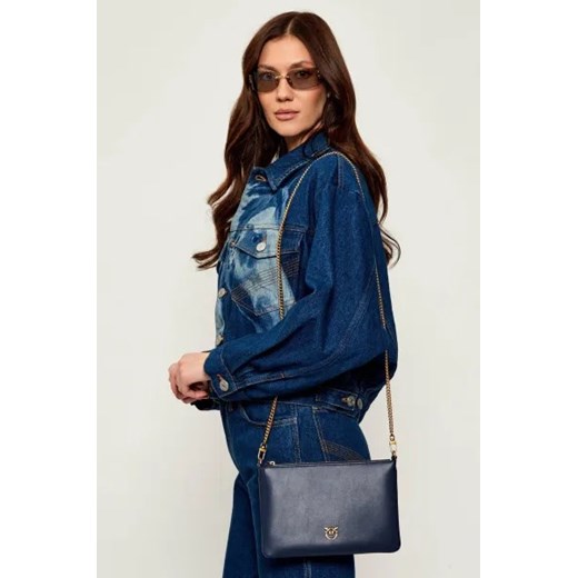 Pinko Skórzana kopertówka FLAT CLASSIC VITELLO SETA Pinko OS Gomez Fashion Store