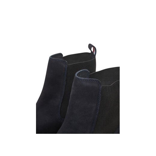 Sztyblety Tommy Hilfiger Flag Boot FW0FW08780 Granatowy Tommy Hilfiger 41 eobuwie.pl