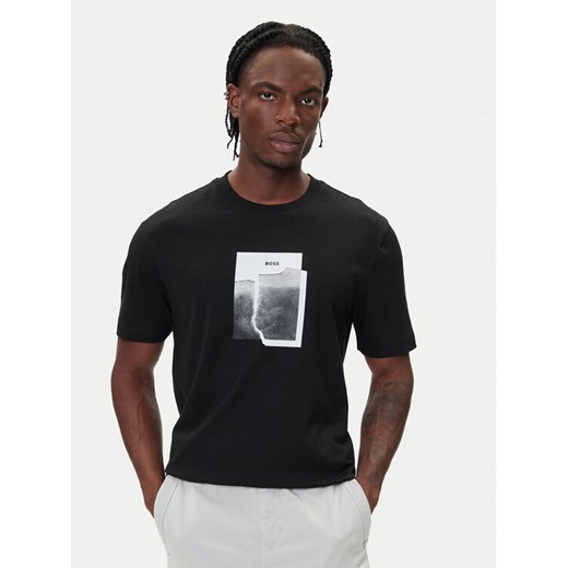 BOSS T-Shirt Te_Brokenice 50554640 Czarny Regular Fit ze sklepu MODIVO w kategorii T-shirty męskie - zdjęcie 185724069