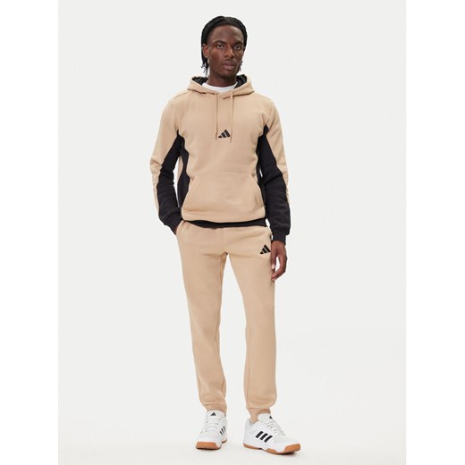 adidas Dres Fleece Colorblock KB5265 Beżowy Regular Fit ze sklepu MODIVO w kategorii Dresy męskie - zdjęcie 185724078