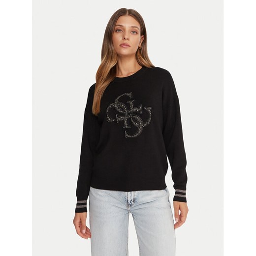 Guess Sweter W5BR42 Z26I2 Czarny Relaxed Fit ze sklepu MODIVO w kategorii Swetry damskie - zdjęcie 185724108