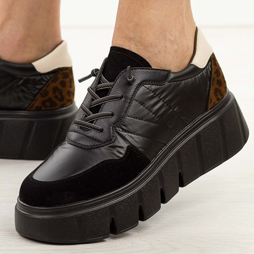 Czarne sneakery damskie Vinceza 58565 ze sklepu suzana.pl w kategorii Buty sportowe damskie - zdjęcie 185724558