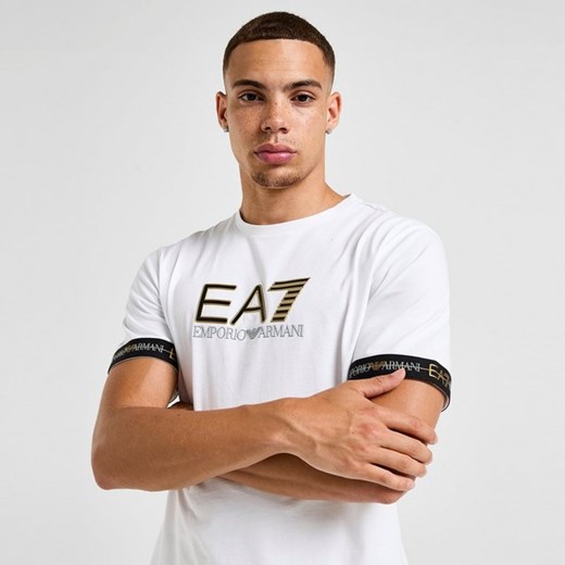 EMPORIO ARMANI 7 T-SHIRT TAPE LL T WHT/GLD/BLK ze sklepu JD Sports  w kategorii T-shirty męskie - zdjęcie 185724675