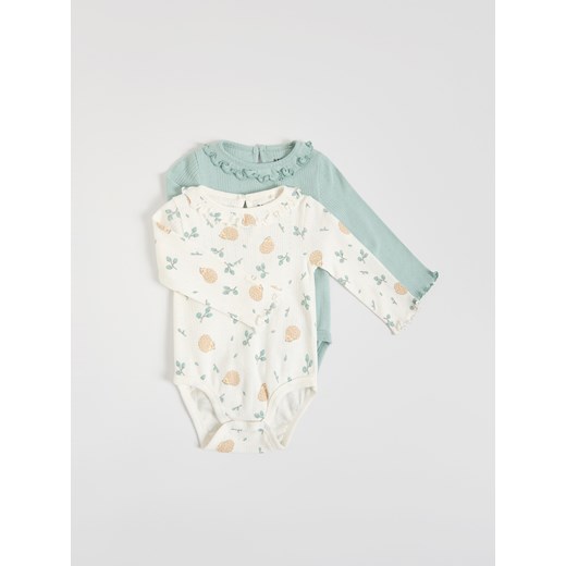 Reserved - Strukturalne body 2 pack - jasnozielony Reserved 74 (6-9 m.) Reserved