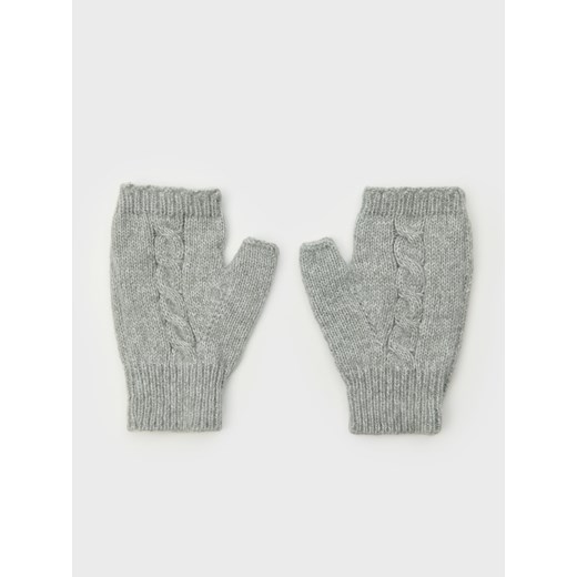 Sinsay - Rękawiczki z dekoracyjnym splotem - szary Sinsay One Size Sinsay