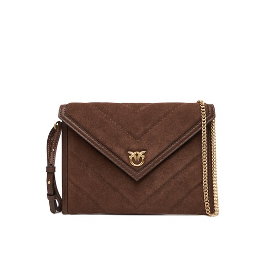 Torebka PINKO Flat Purse Handle AI 25-26 PCPL 104820 A2JH Brązowy ze sklepu eobuwie.pl w kategorii Kopertówki - zdjęcie 185725558