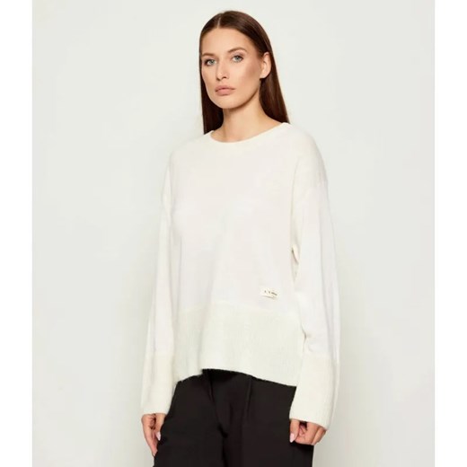 Armani Exchange Wełniany sweter | Relaxed fit ze sklepu Gomez Fashion Store w kategorii Swetry damskie - zdjęcie 185726496