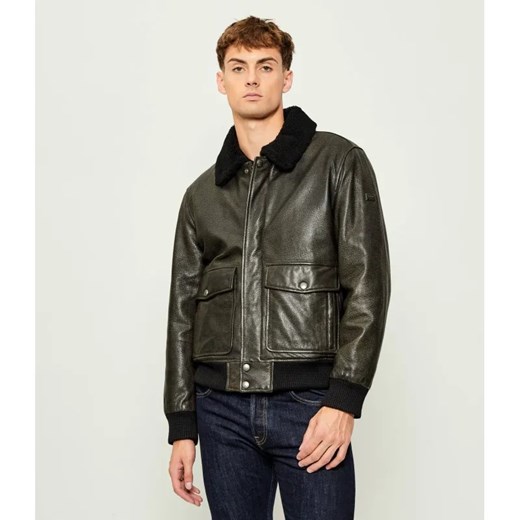 Joop! Jeans Skórzana kurtka Falko | Regular Fit | shearling ze sklepu Gomez Fashion Store w kategorii Kurtki męskie - zdjęcie 185726597