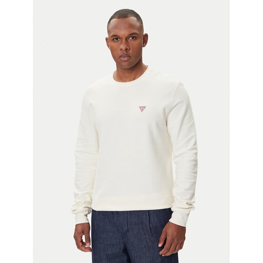 Guess Jeans Longsleeve M4BI77 KCII1 Écru Regular Fit ze sklepu MODIVO w kategorii T-shirty męskie - zdjęcie 185729857
