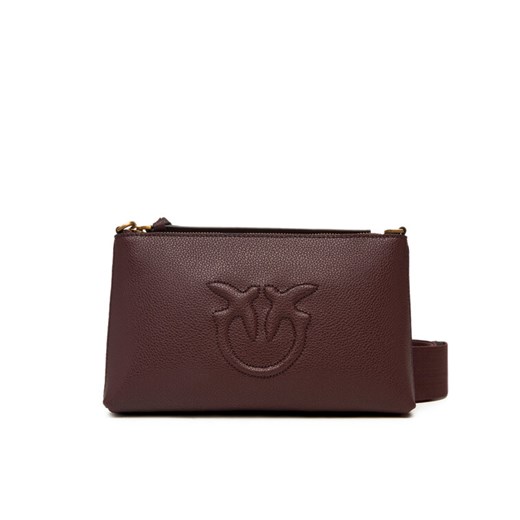 PINKO Torebka Flat Horizontal Mini AI 25-26 104277 A29Q Bordowy ze sklepu MODIVO w kategorii Listonoszki - zdjęcie 185729895