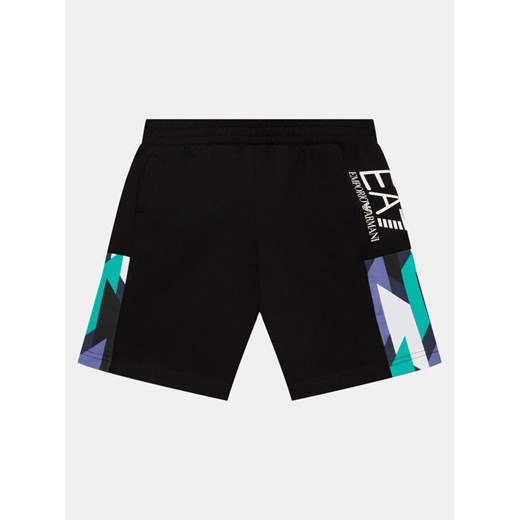 EA7 Emporio Armani Szorty plażowe 3DBS59 BJ05Z 1200 Czarny Regular Fit ze sklepu MODIVO w kategorii Kąpielówki chłopięce - zdjęcie 185729947