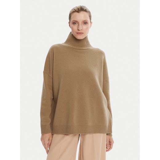 Weekend Max Mara Golf Borgia 2525366112 Beżowy Relaxed Fit ze sklepu MODIVO w kategorii Swetry damskie - zdjęcie 185731115
