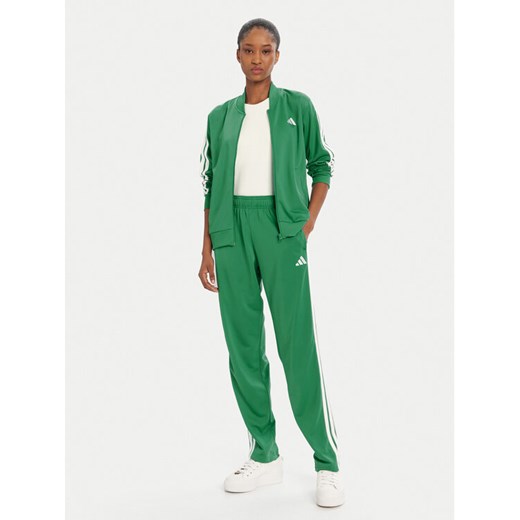 adidas Dres Essentials 3-Stripes JD2687 Zielony Regular Fit ze sklepu MODIVO w kategorii Dresy damskie - zdjęcie 185731146