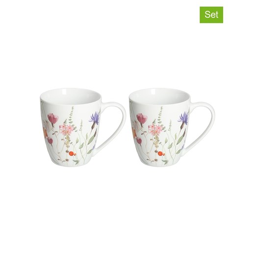 Andrea Fontebasso 1760 Kubki jumbo (2 szt.) &quot;Atollo Flora&quot; ze wzorem - 370 ml ze sklepu Limango Polska w kategorii Dzbanki i zaparzacze - zdjęcie 185732656