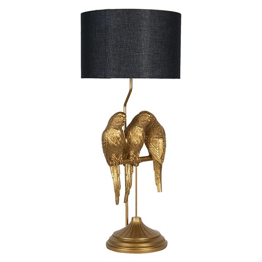 Clayre &amp; Eef Lampa stołowa w kolorze złoto-czarnym - wys. 79 x Ø 33 cm ze sklepu Limango Polska w kategorii Oświetlenie - zdjęcie 185732717