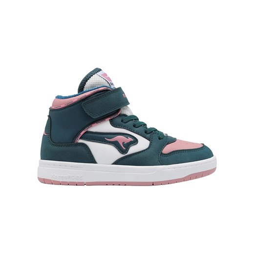 Kangaroos Sneakersy &quot;K-CP Rim Mid EV&quot; w kolorze jasnoróżowo-ciemnozielonym ze sklepu Limango Polska w kategorii Buty zimowe dziecięce - zdjęcie 185733486