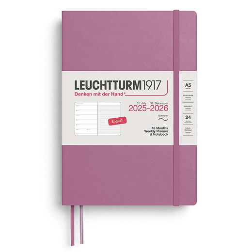 LEUCHTTURM1917 Notatnik w kolorze lawendowym z kalendarzem - A5 ze sklepu Limango Polska w kategorii Akcesoria biurowe - zdjęcie 185733555