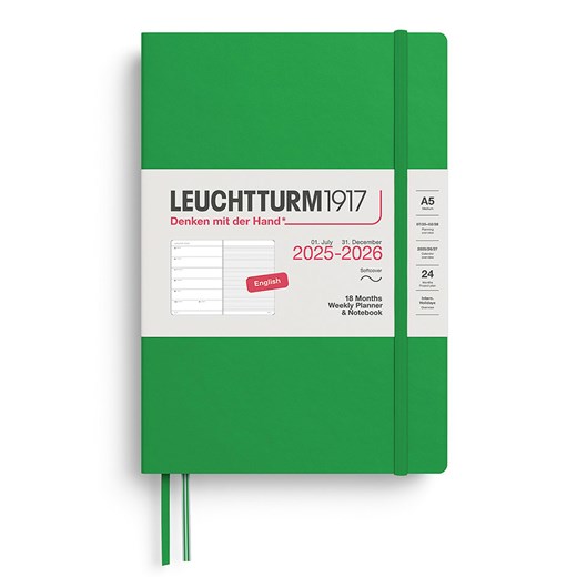 LEUCHTTURM1917 Notatnik w kolorze zielonym z kalendarzem - A5 ze sklepu Limango Polska w kategorii Akcesoria biurowe - zdjęcie 185733556