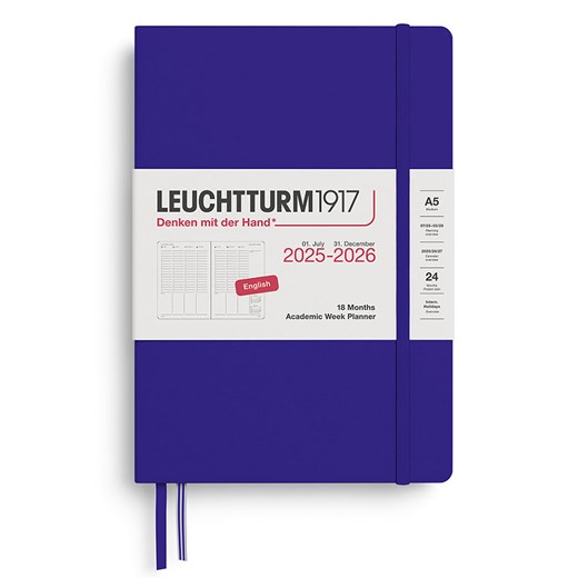 LEUCHTTURM1917 Planer akademicki w kolorze granatowym - A5 ze sklepu Limango Polska w kategorii Akcesoria biurowe - zdjęcie 185733566