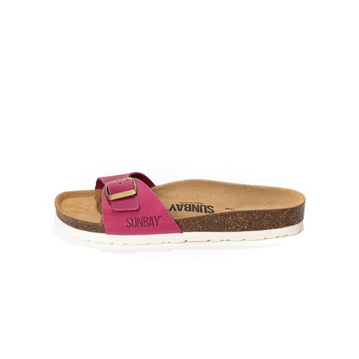 Sunbay Skórzane klapki &quot;Jasmin&quot; w kolorze różowym Sunbay 38 okazyjna cena Limango Polska