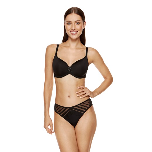 Luna figi z koronki i tiulu czarne ze sklepu GORTEKS w kategorii Majtki damskie - zdjęcie 185735617