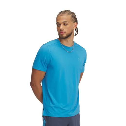 Męska koszulka do biegania Under Armour UA Launch Elite - niebieska ze sklepu Sportstylestory.com w kategorii T-shirty męskie - zdjęcie 185736615