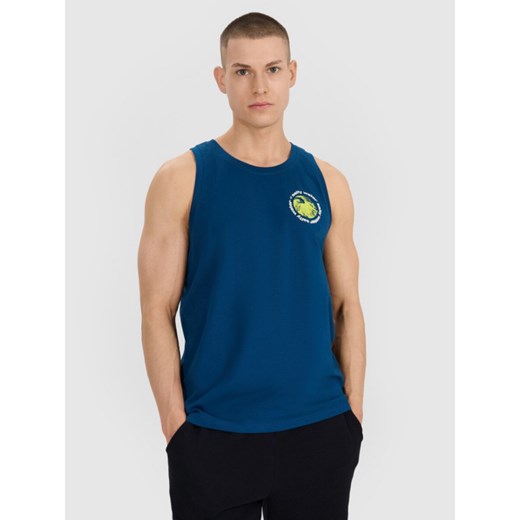 Męski top oversize 4F 4FWSS25TSLEM122 - granatowy ze sklepu Sportstylestory.com w kategorii T-shirty męskie - zdjęcie 185736679