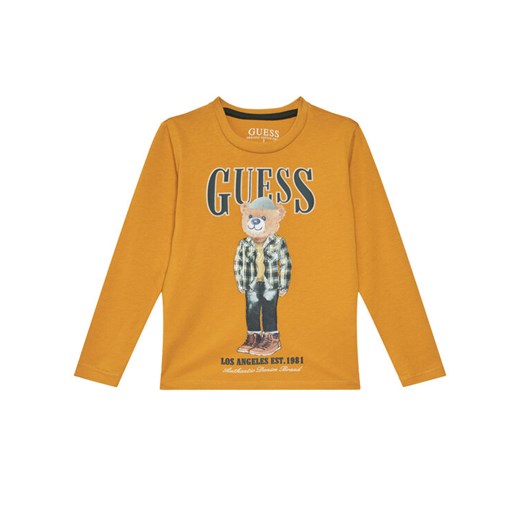 Guess Bluzka N5BI04 I3Z14 Żółty Regular Fit ze sklepu MODIVO w kategorii T-shirty chłopięce - zdjęcie 185737488