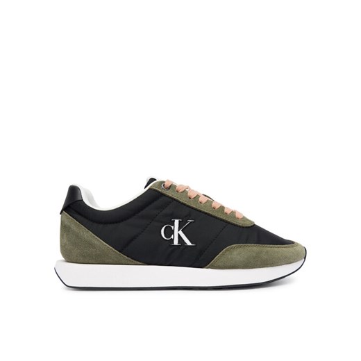 Calvin Klein Sneakersy Retro Runner Lace Up Nylon Mg YW0YW01990 Czarny ze sklepu MODIVO w kategorii Buty sportowe damskie - zdjęcie 185737565