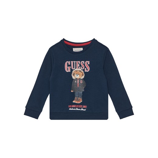 Guess Bluza N5BQ07 KAD74 Granatowy Regular Fit ze sklepu MODIVO w kategorii Bluzy chłopięce - zdjęcie 185737655