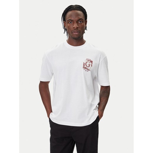 Guess T-Shirt M5BI16 I3Z14 Biały Relaxed Fit ze sklepu MODIVO w kategorii T-shirty męskie - zdjęcie 185737697