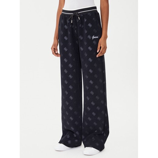 Guess Spodnie dresowe V5BB00 K1902 Czarny Wide Leg ze sklepu MODIVO w kategorii Spodnie damskie - zdjęcie 185737706