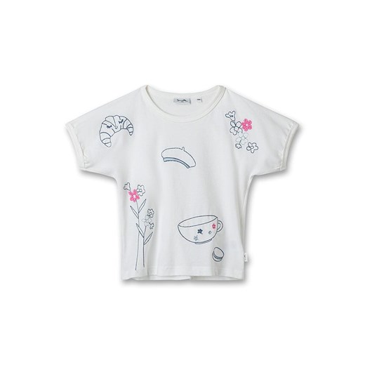 Sanetta Kidswear Koszulka w kolorze białym ze sklepu Limango Polska w kategorii Bluzki dziewczęce - zdjęcie 185739537