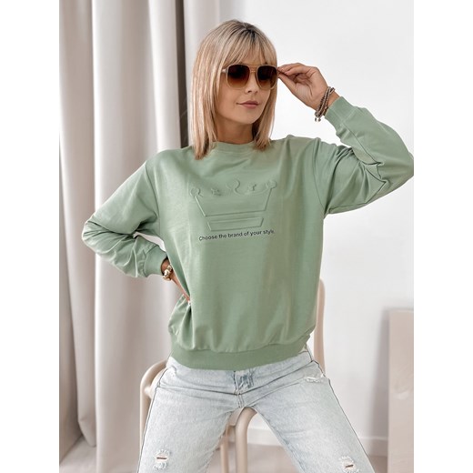 bluza margot miętowa one size ze sklepu UBRA w kategorii Bluzy damskie - zdjęcie 185739749