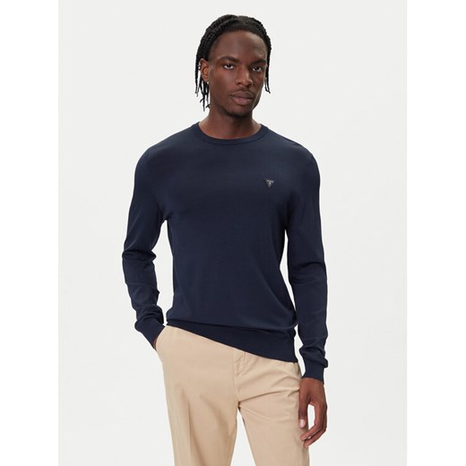 Guess Sweter M4YR29 Z3DM0 Granatowy Regular Fit ze sklepu MODIVO w kategorii Swetry męskie - zdjęcie 185741406