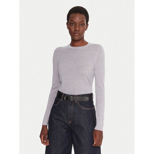 BOSS Sweter Ferpina 50544987 Szary Slim Fit ze sklepu MODIVO w kategorii Swetry damskie - zdjęcie 185741438