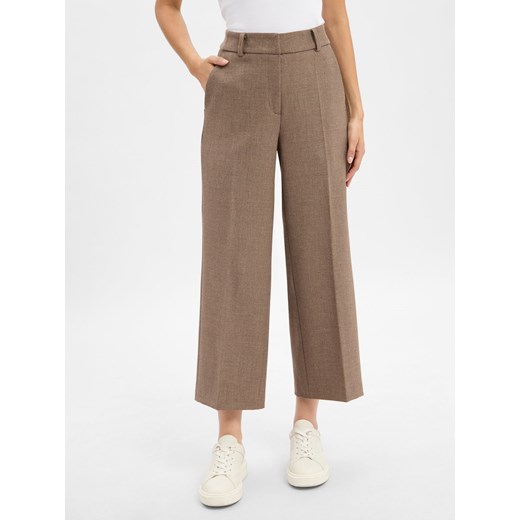 Cambio Spodnie - Kalifornia Kobiety Sztuczne włókno brązowy jednolity ze sklepu vangraaf w kategorii Spodnie damskie - zdjęcie 185742156