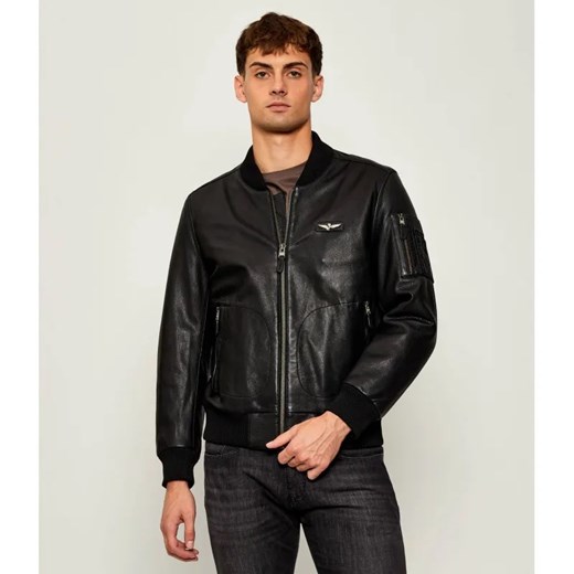 Aeronautica Militare Skórzana kurtka bomber | Regular Fit ze sklepu Gomez Fashion Store w kategorii Kurtki męskie - zdjęcie 185742235